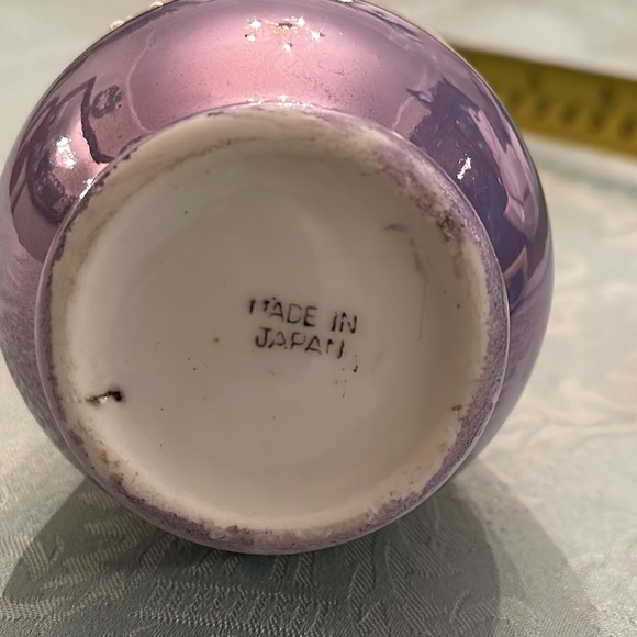 Cherry Blossom purple and peach Lusterware Vase - Picture 6 of 8